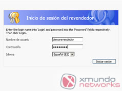 Panel Multicuenta - Pantalla de login